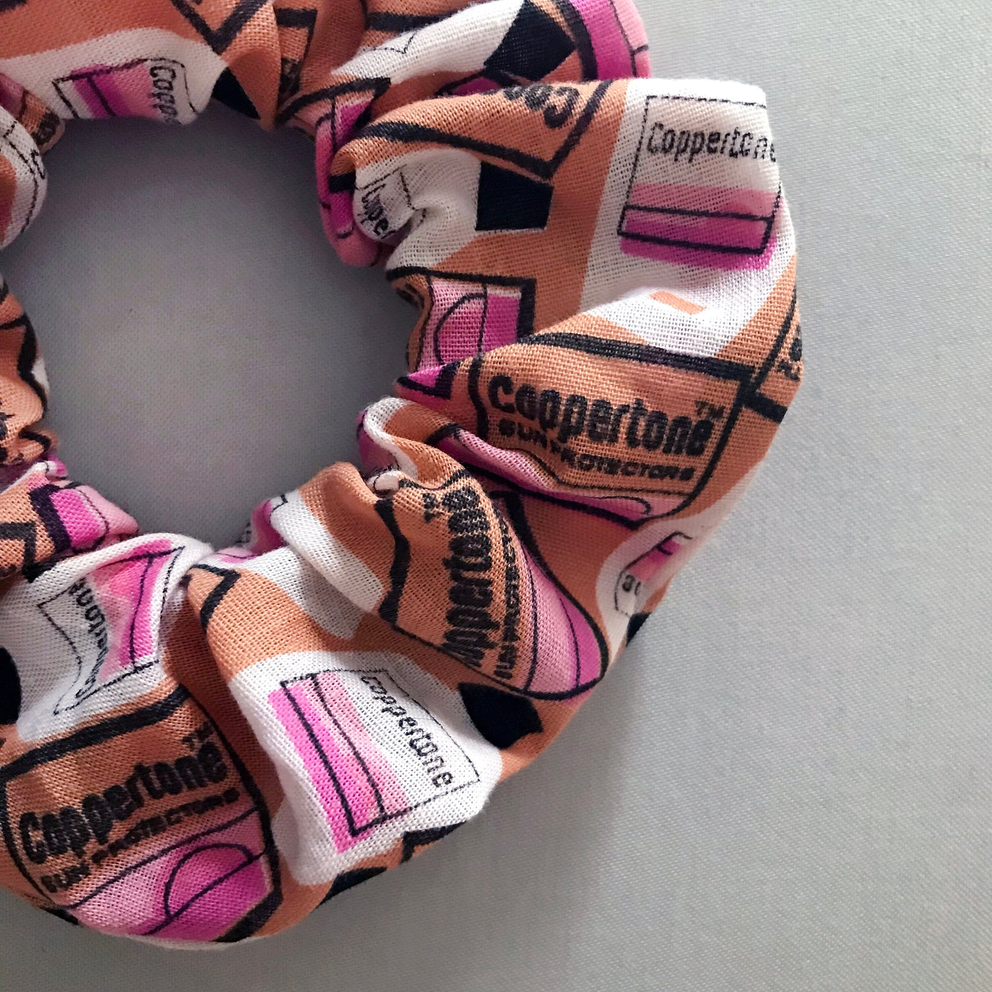 Coppertone Print Scrunchy - ReClaimed Vintage Fabric