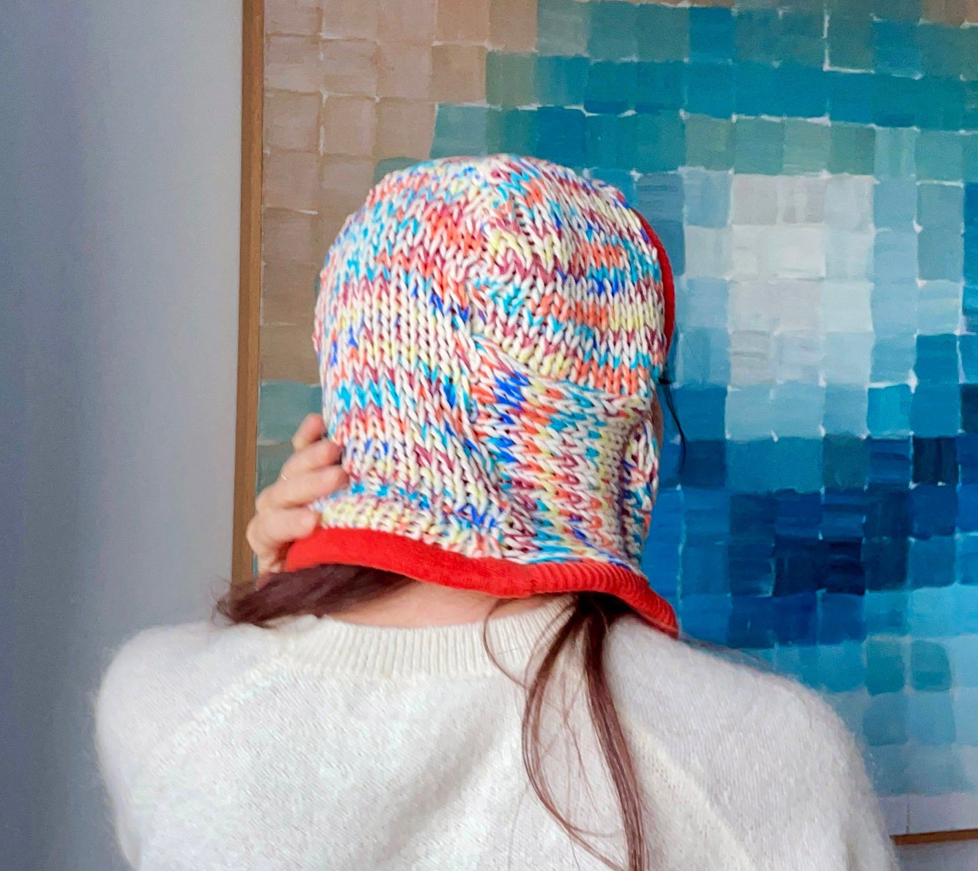 Colorful Cotton & Cashmere Balaclava, Recycled Materials