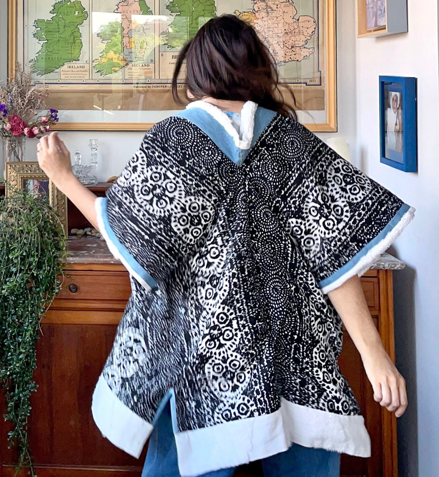 Mix-Media Upcycled Fabrics Jacket - One size