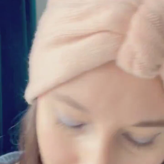 Blush Recycled Cashmere & Wool Headband - from Recycled materials