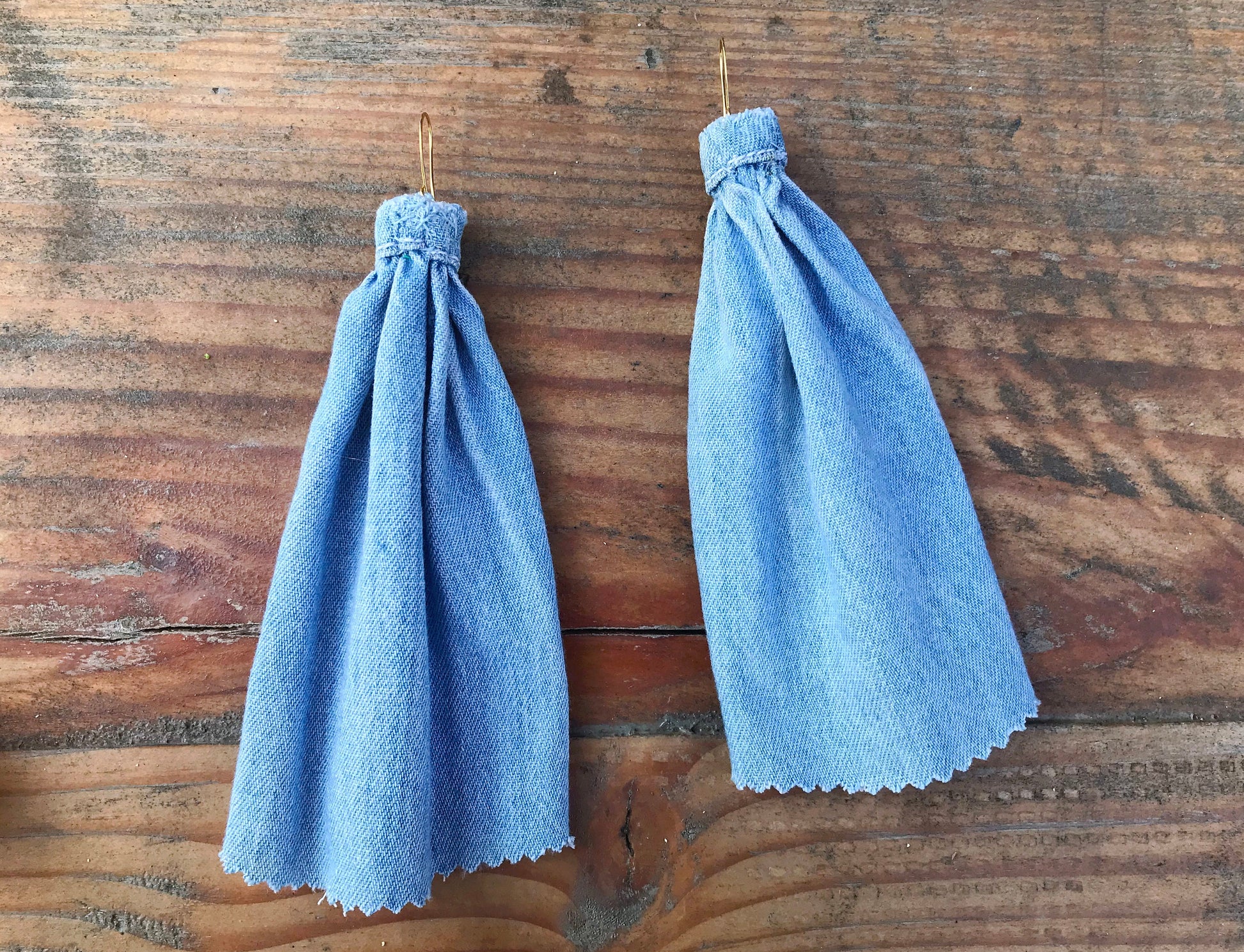 ReClaimed Denim Dangles - Hand-stitched