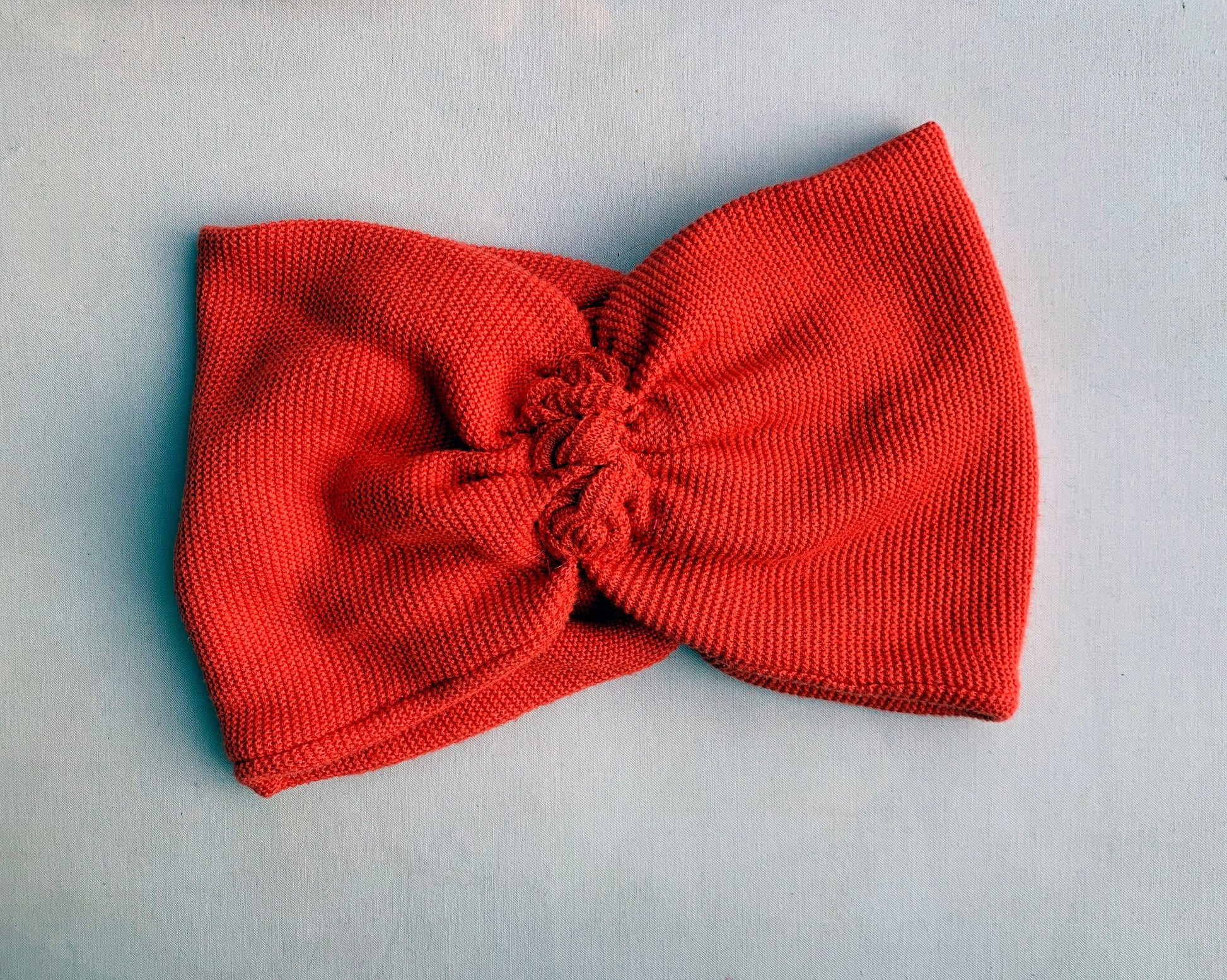 Lux Orange Cotton & Cashmere Headband - from Recycled Materials
