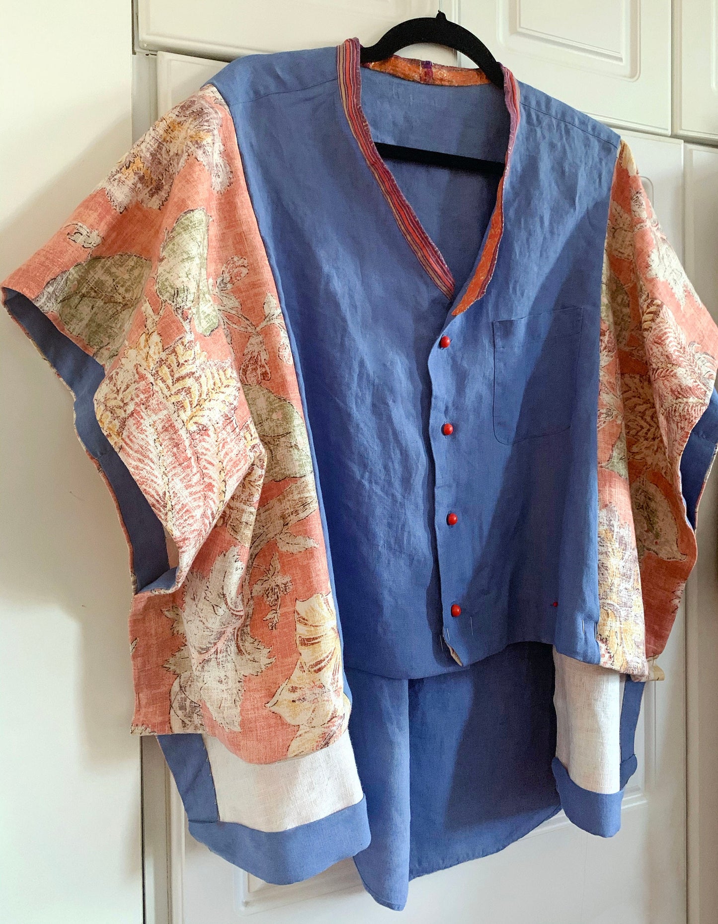 Breezy Linen Cotton Shirt Top - Reclaimed Vintage Fabrics