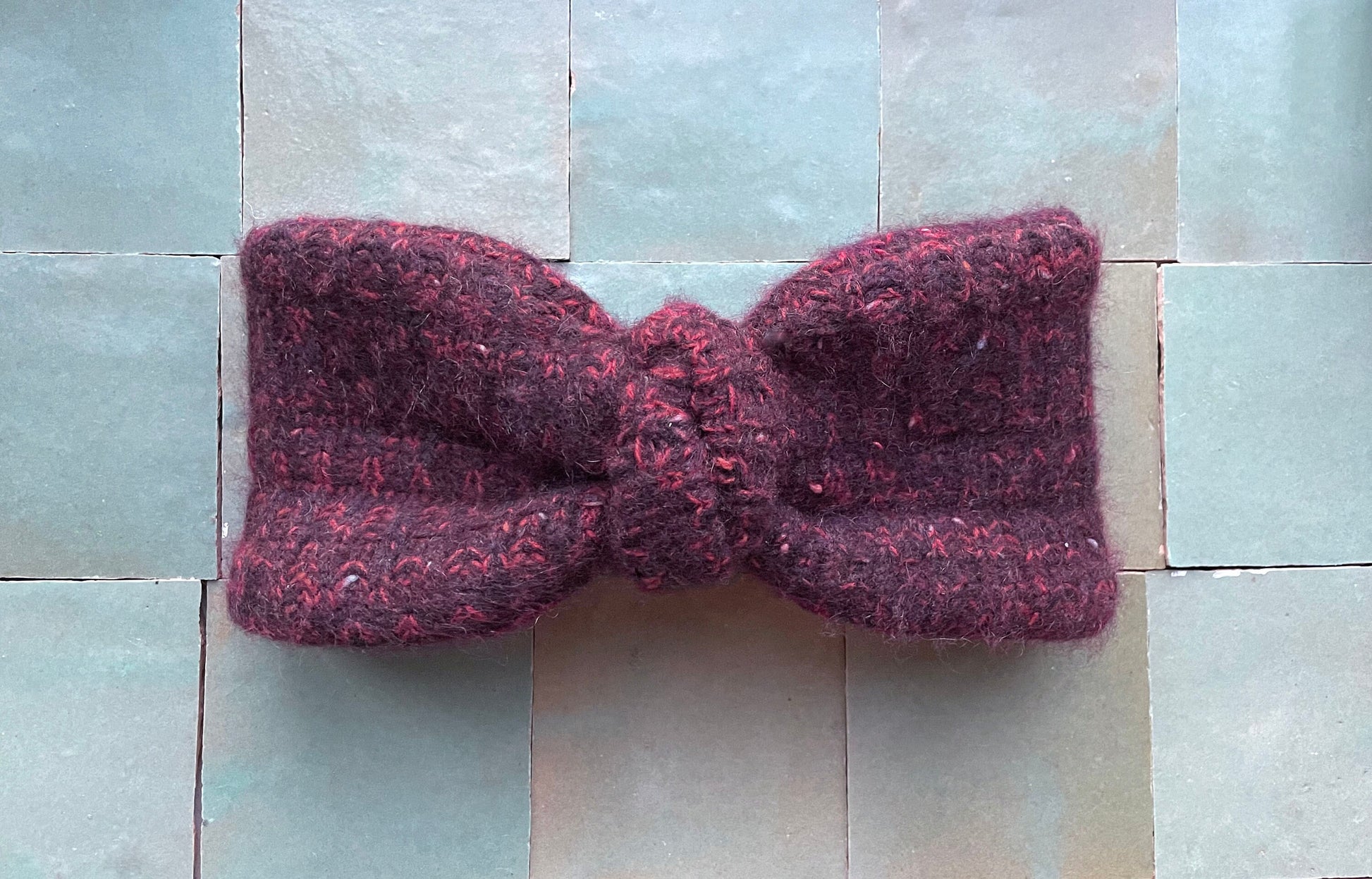 Burgundy Red Recycled Cashmere Cozy Headband