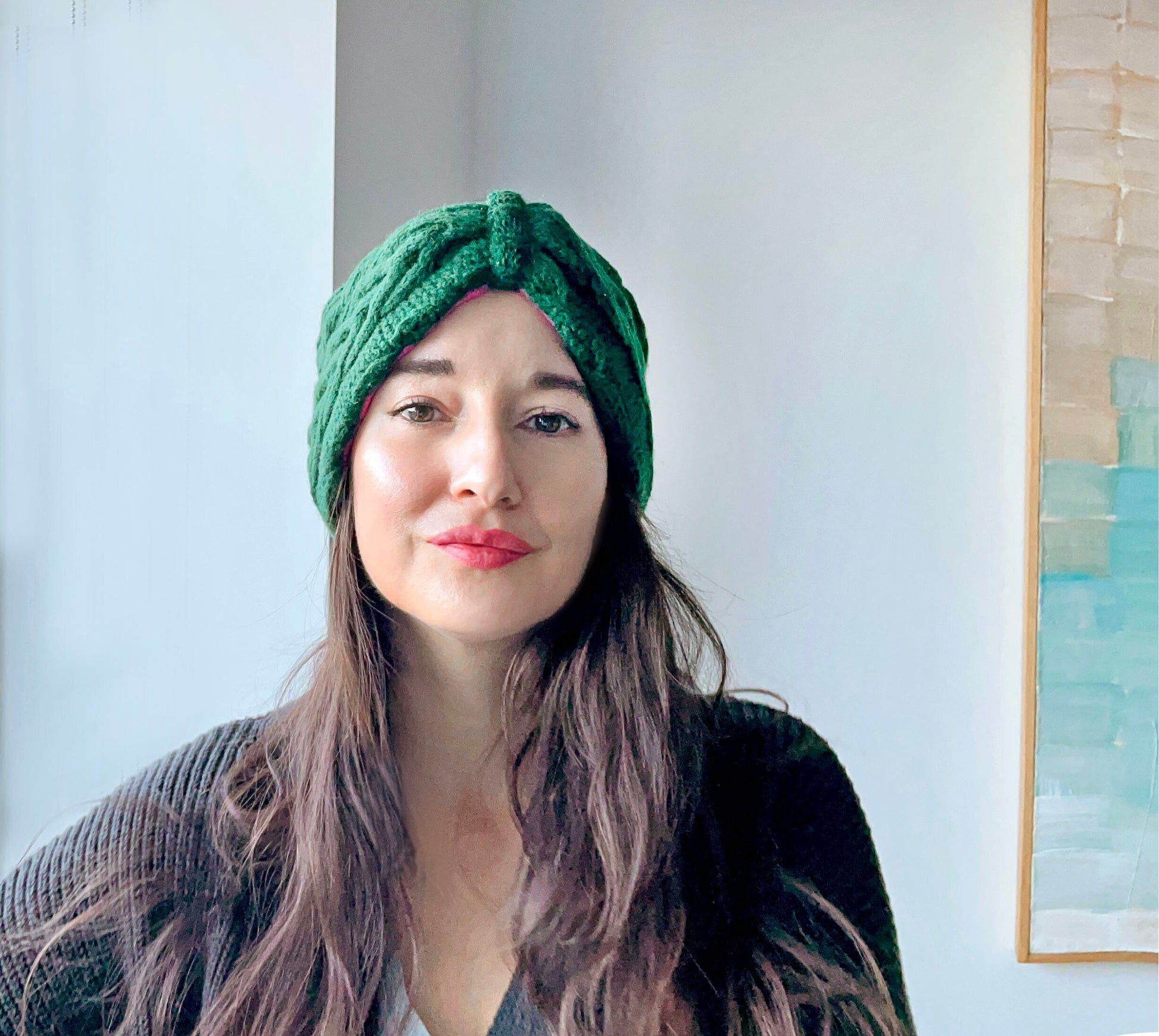 Forest Green Recycled Cashmere & Wool Headband - from Recycled materials