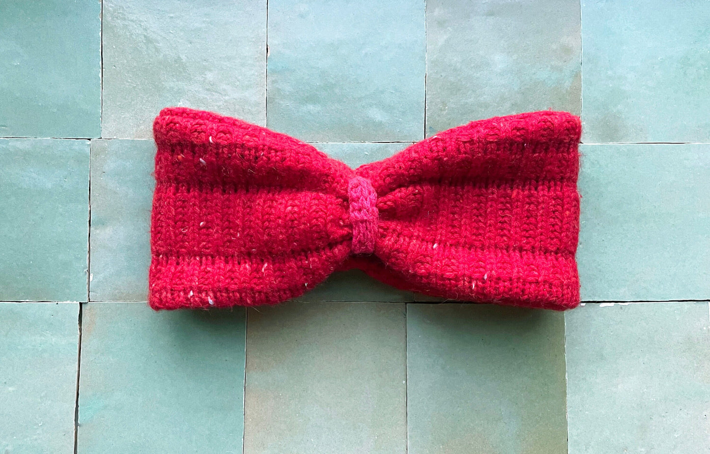 Red Recycled Cashmere Cozy Headband