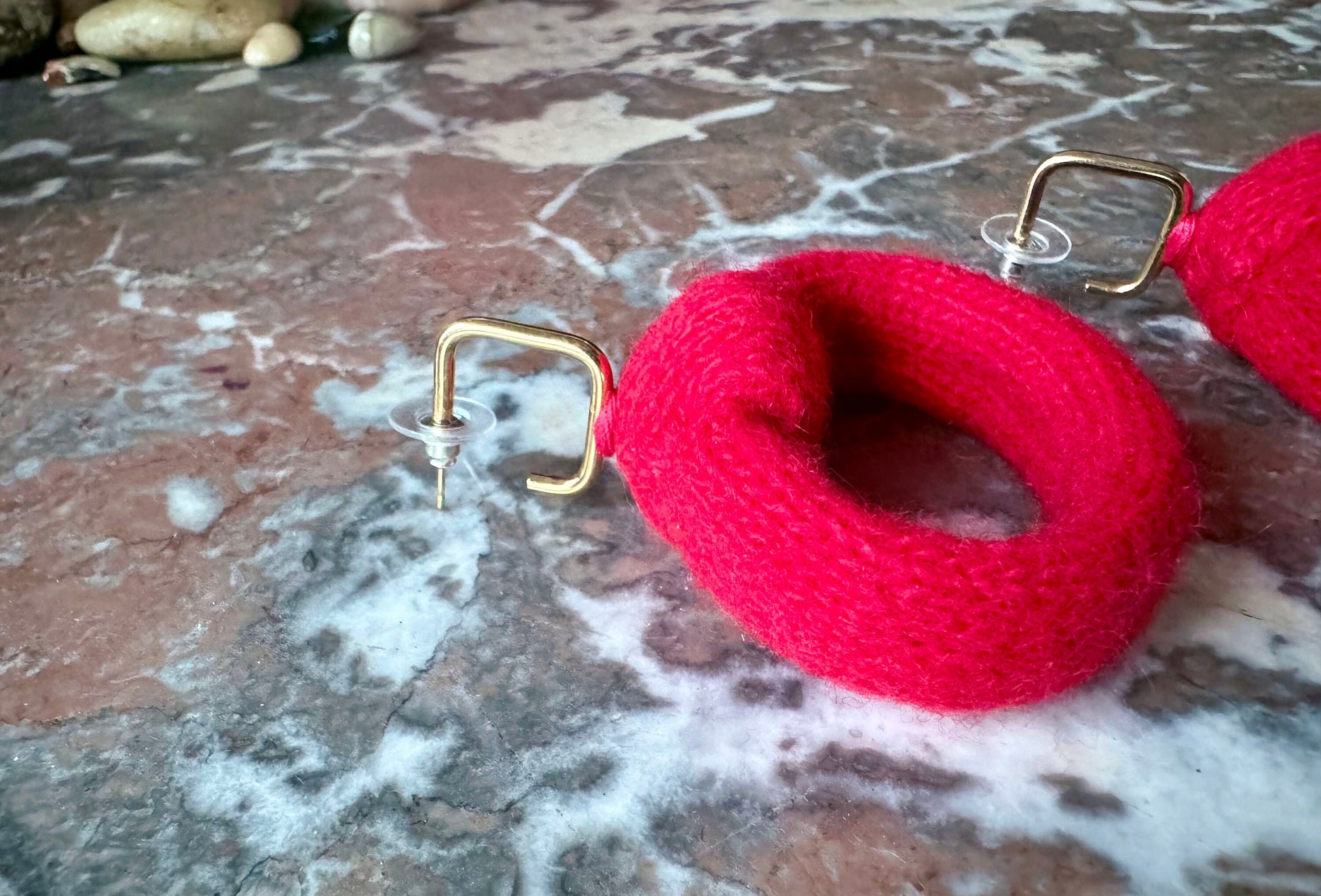 UPcycled Red Cashmere Earrings