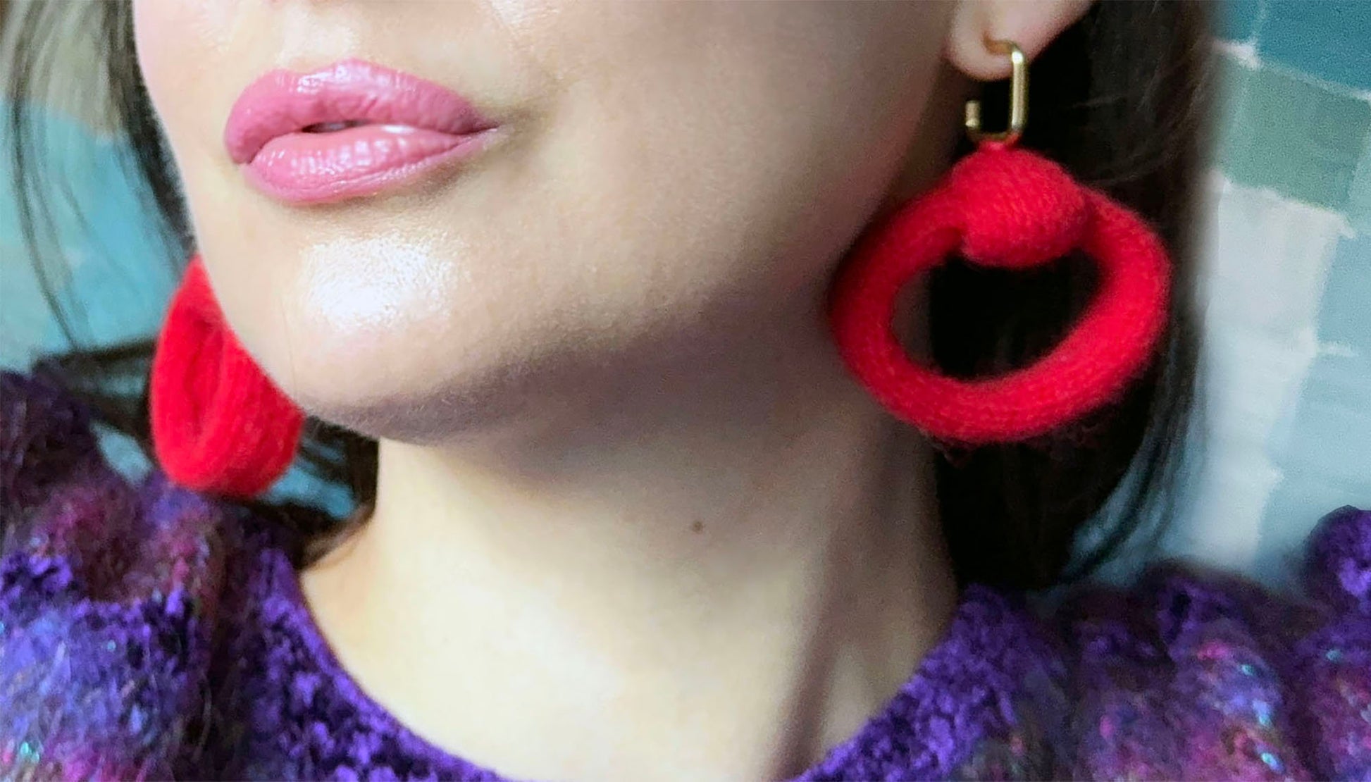 UPcycled Red Cashmere Earrings